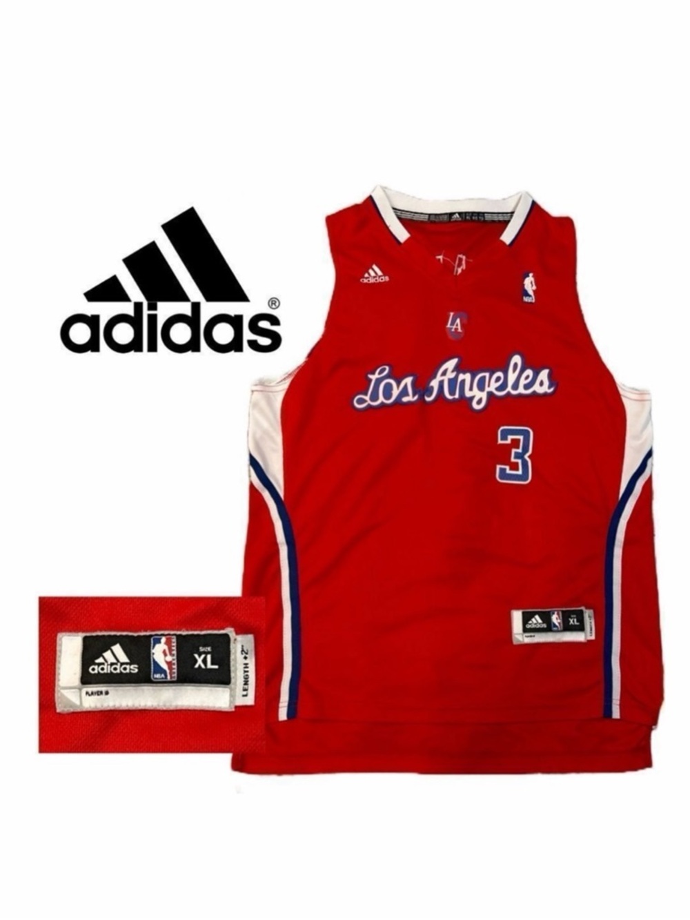Adidas Chris Paul #3 Los Angeles Clippers NBA Jersey - Size XL‎